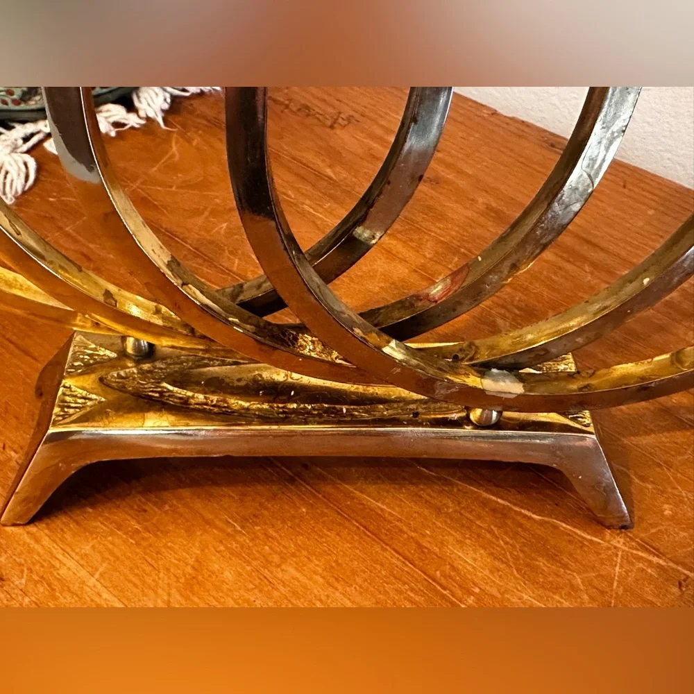 Vintage Wainberg 1970s Solid Brass 9 arm Menorah